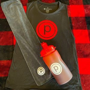 Pure Barre bundle of goodies, towel, tank and water bottle